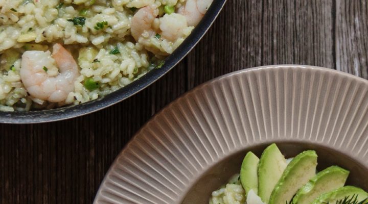 Risotto – podstawy. Z krewetkami i awokado